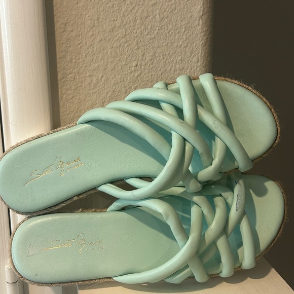 Sesto Meucci soft leather flat slide sandal women Spain size 8M - Picture 9 of 11